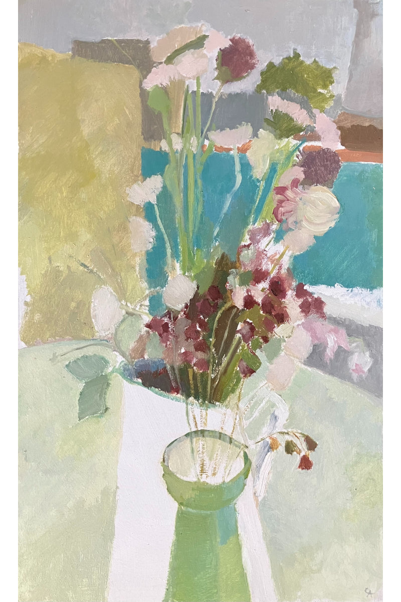 Flowers in a White Jug
