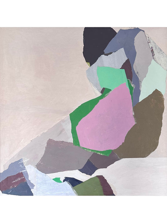 Seated in Green and Pink