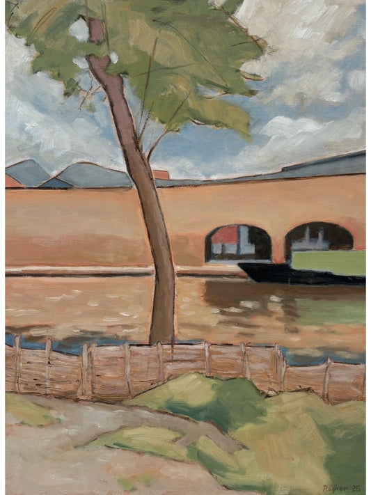 Looking Across Regents Canal to Coal Drops Yard, from Camley Street Natural Park