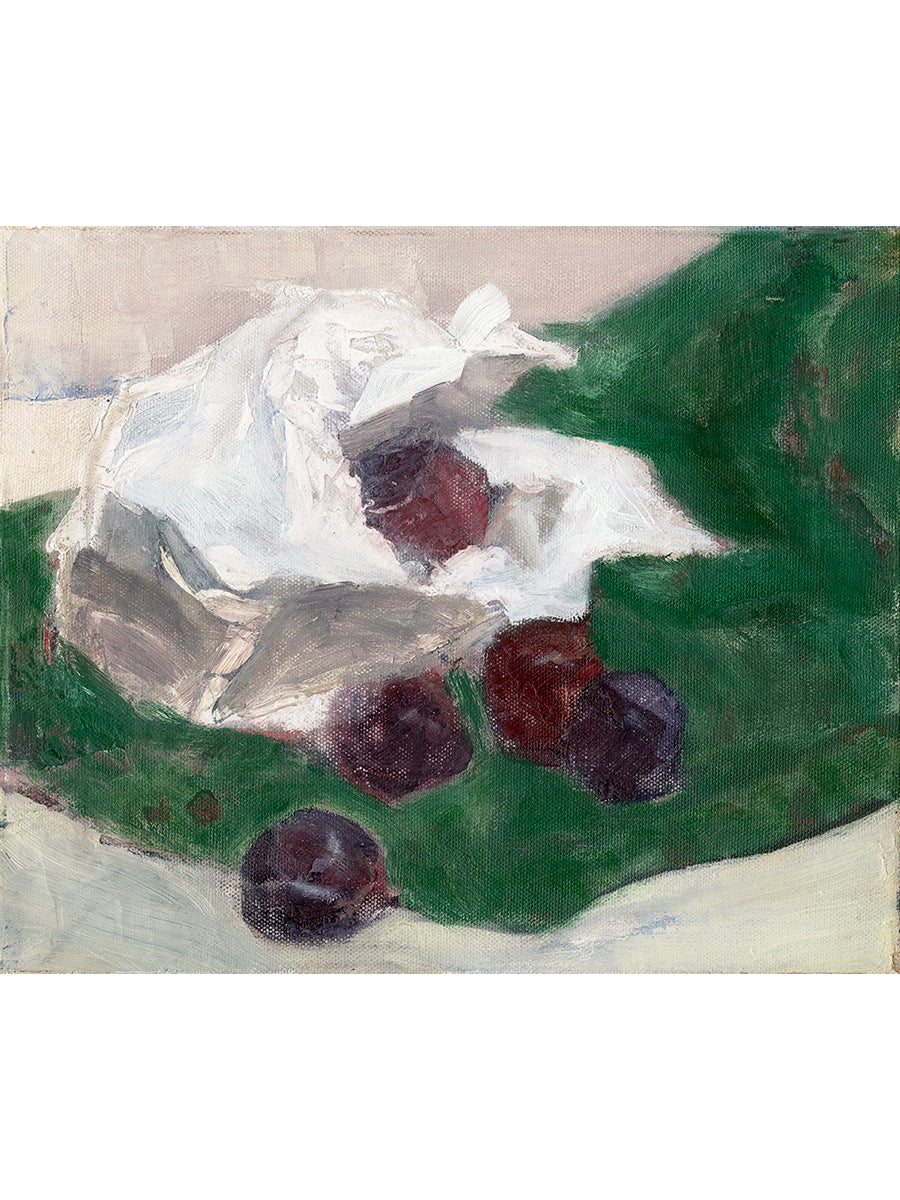 Plums on Green Blanket