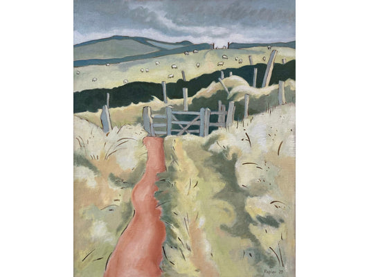 Walking the Coastal Path, Looking Inland Across the Fields