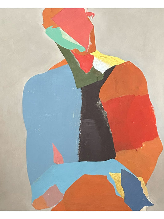 Contemplation in Blue, Orange & Pink