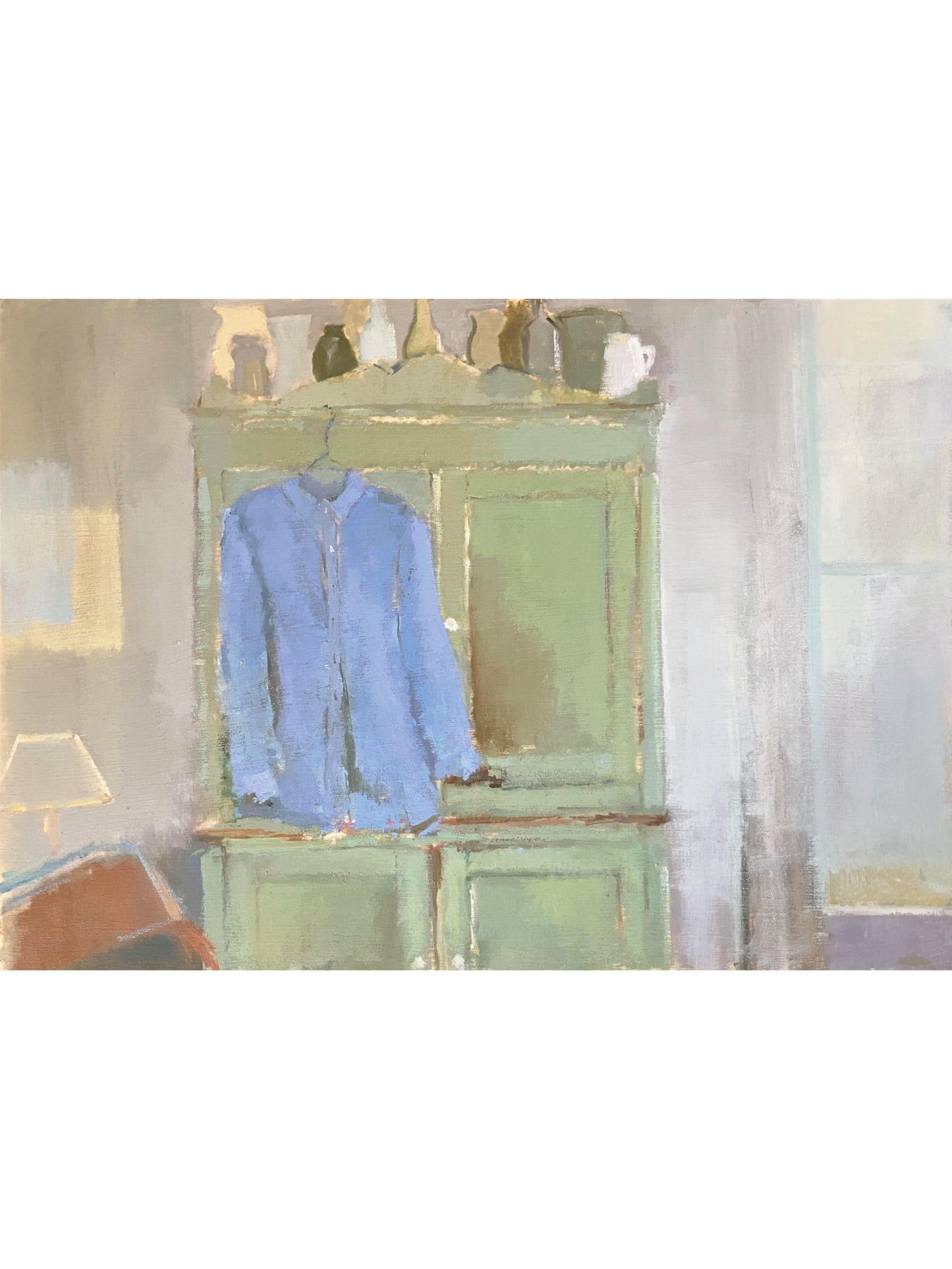 Green Cabinet, Blue Shirt