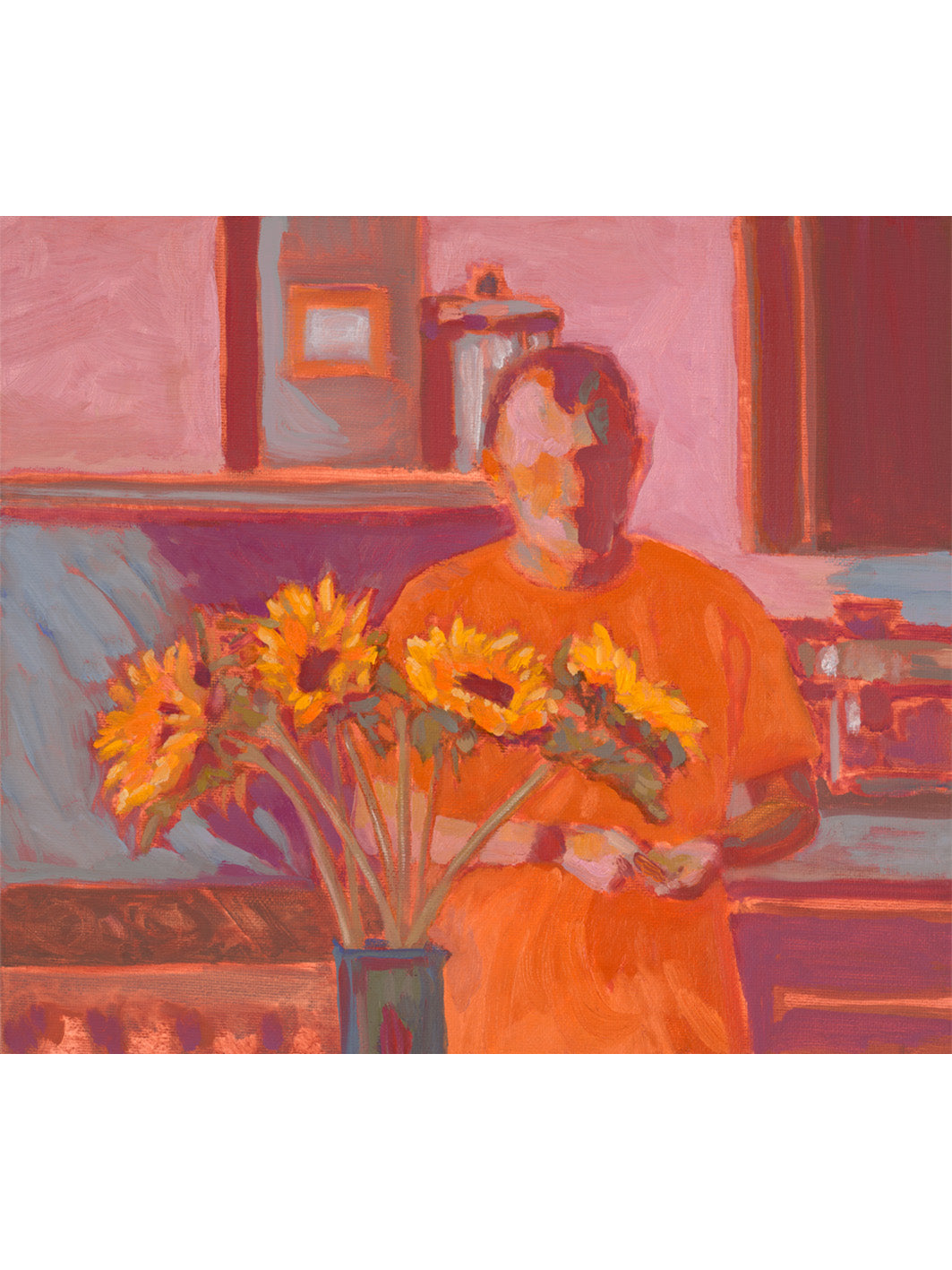 Dad with Sunflowers (Giclée Print)