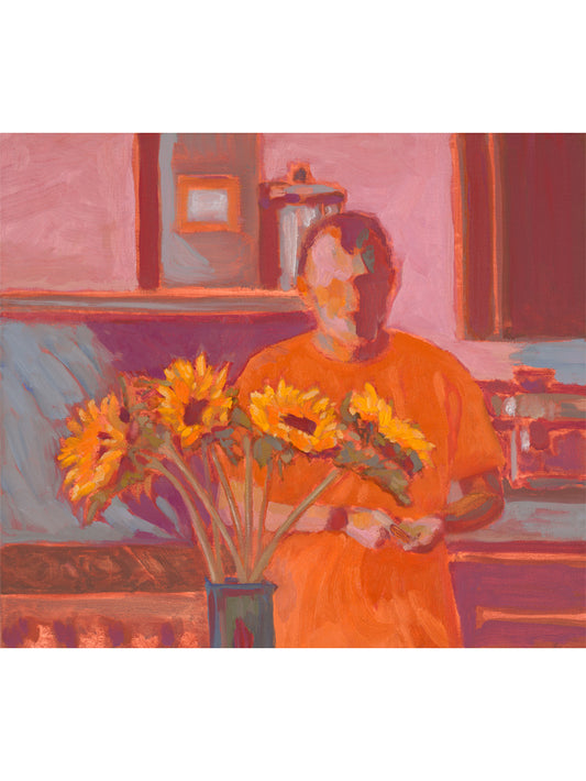 Dad with Sunflowers (Giclée Print)