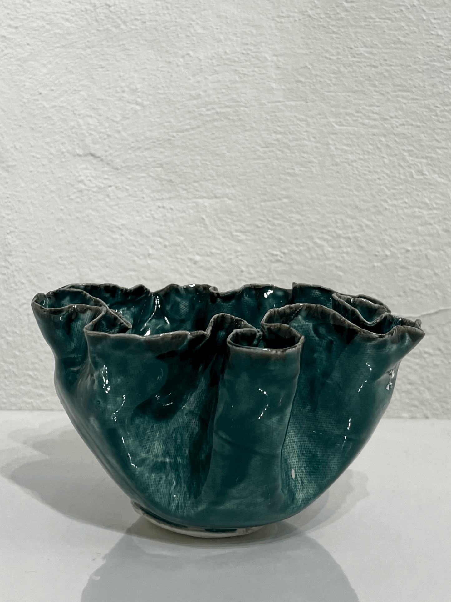 Large Wavy Dish in Emerald