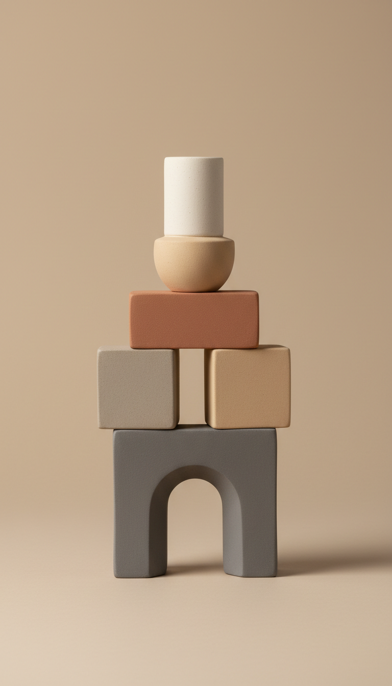 Minimalist Ceramic Table Sculpture