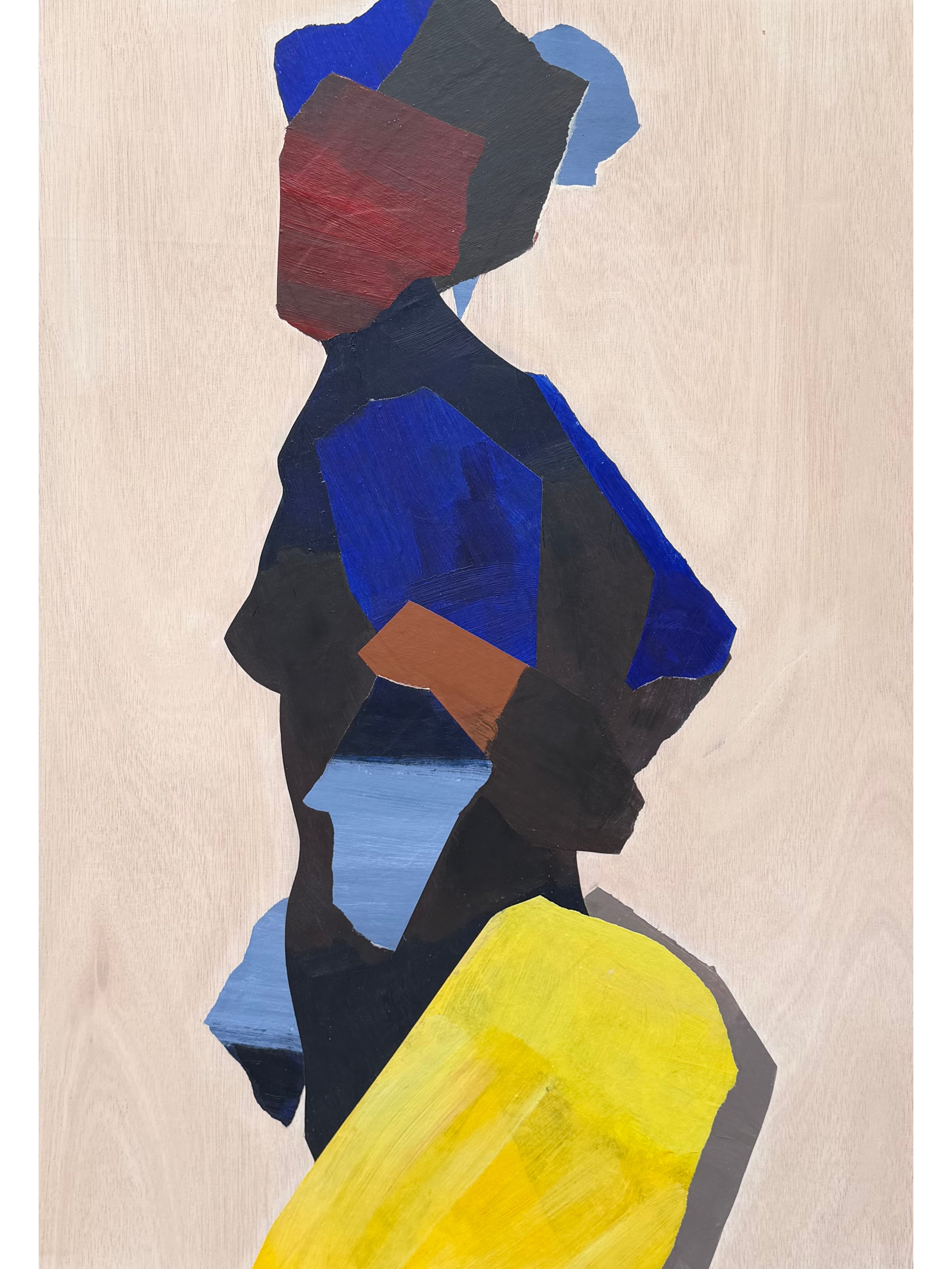 Dancing Figure in Blue, Yellow, Black