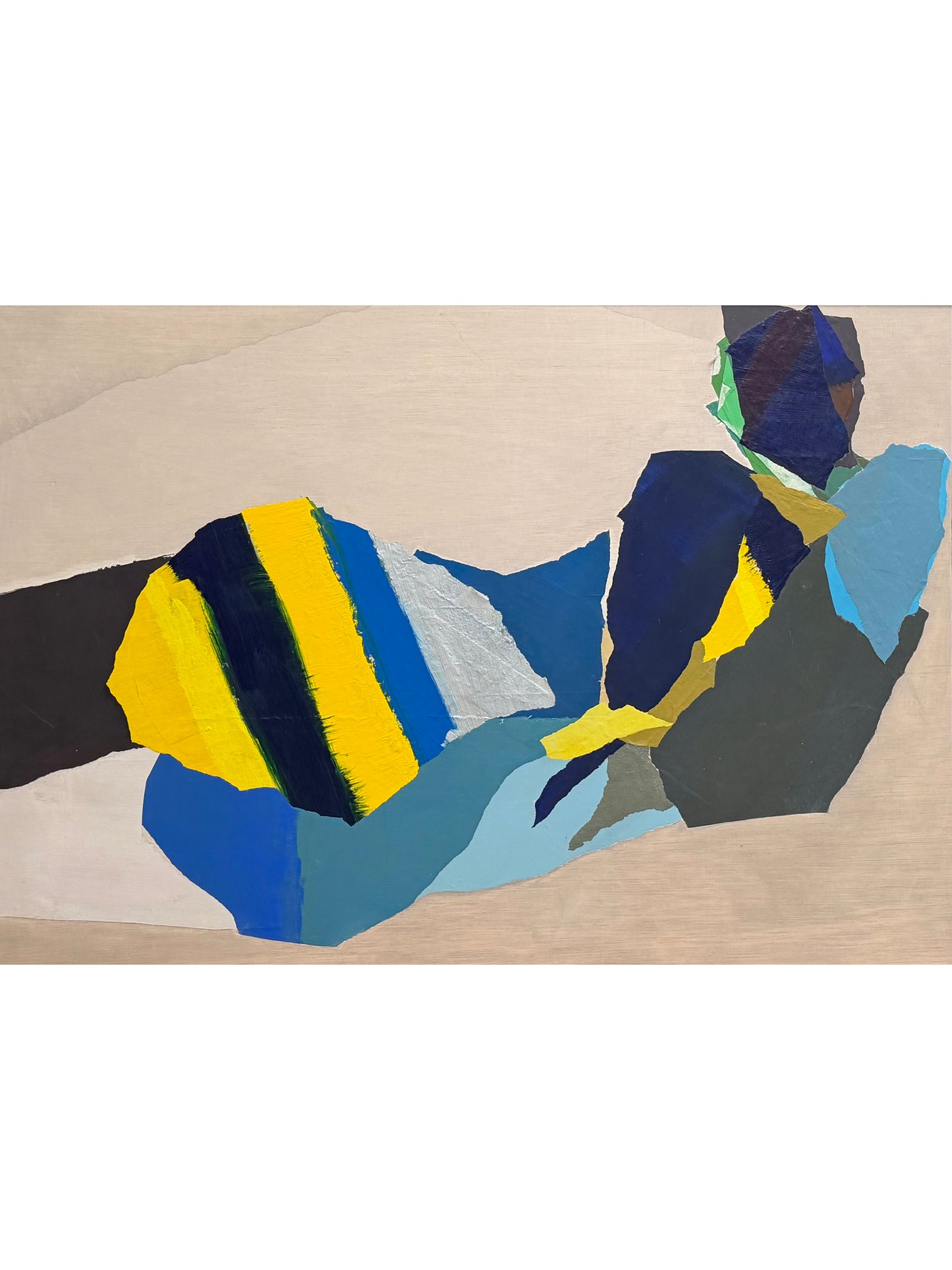 Landscape Figure with Stripes