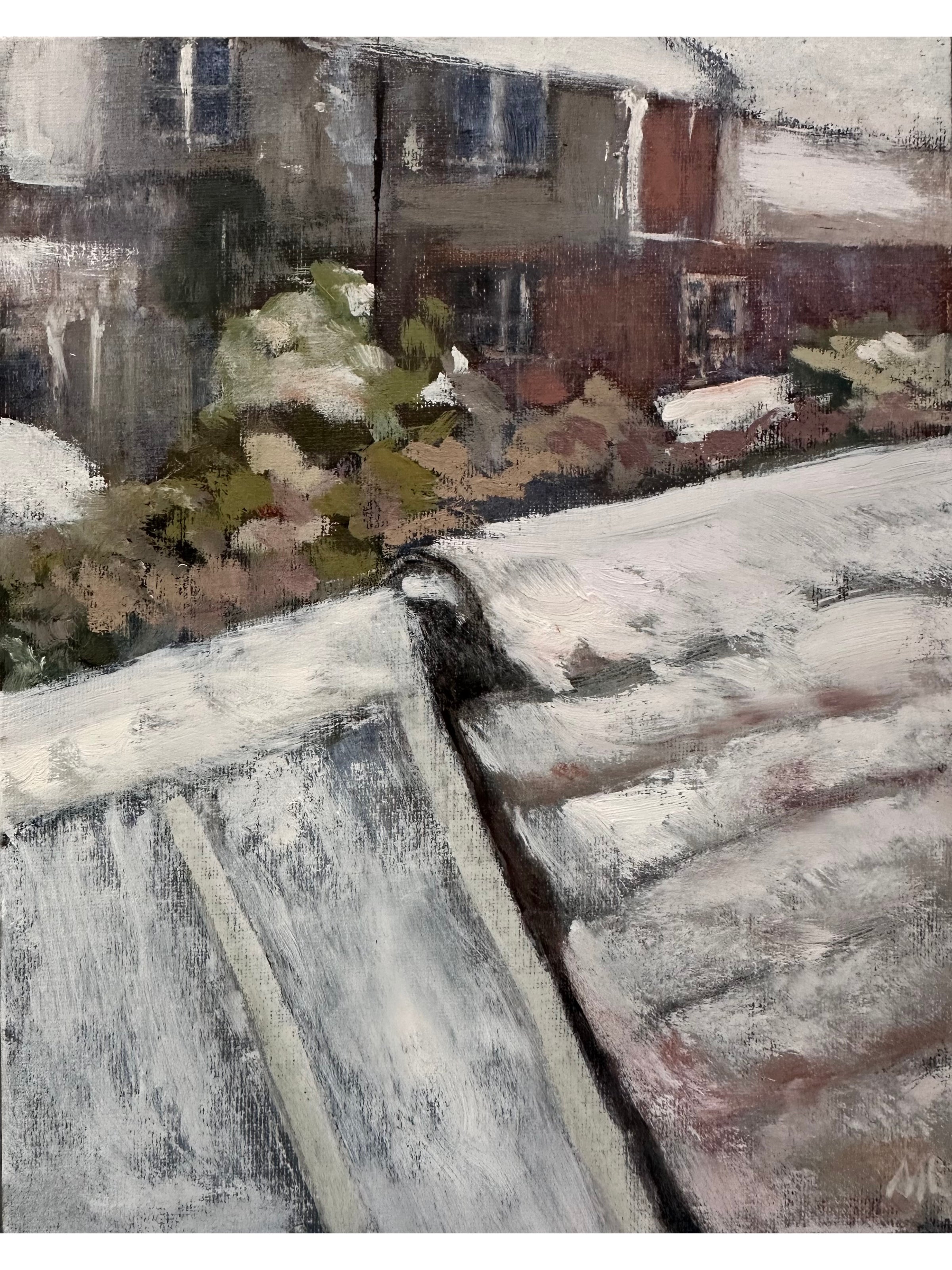 London Rooftops Under Snow