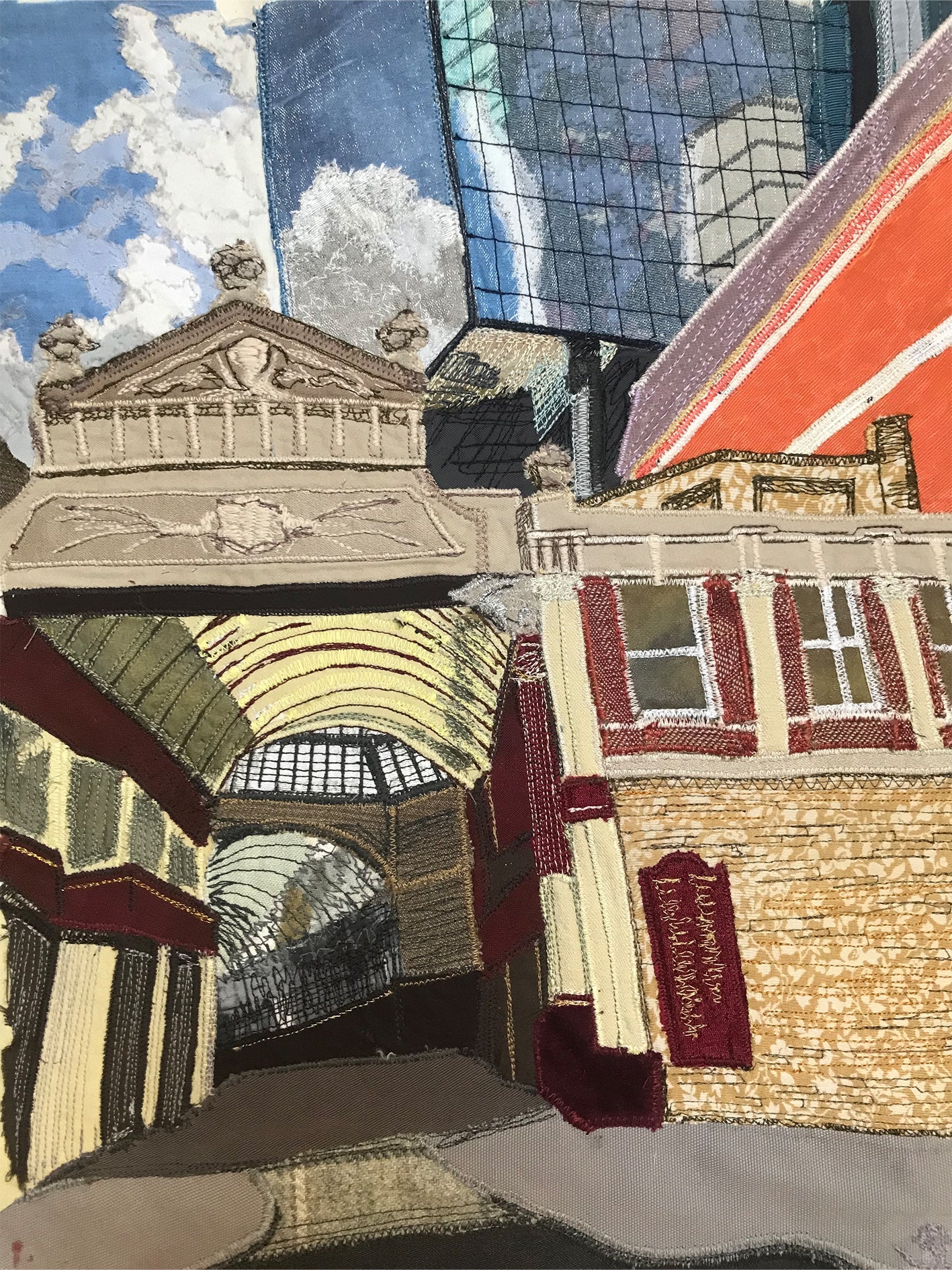 Leadenhall Market with Sky Towers