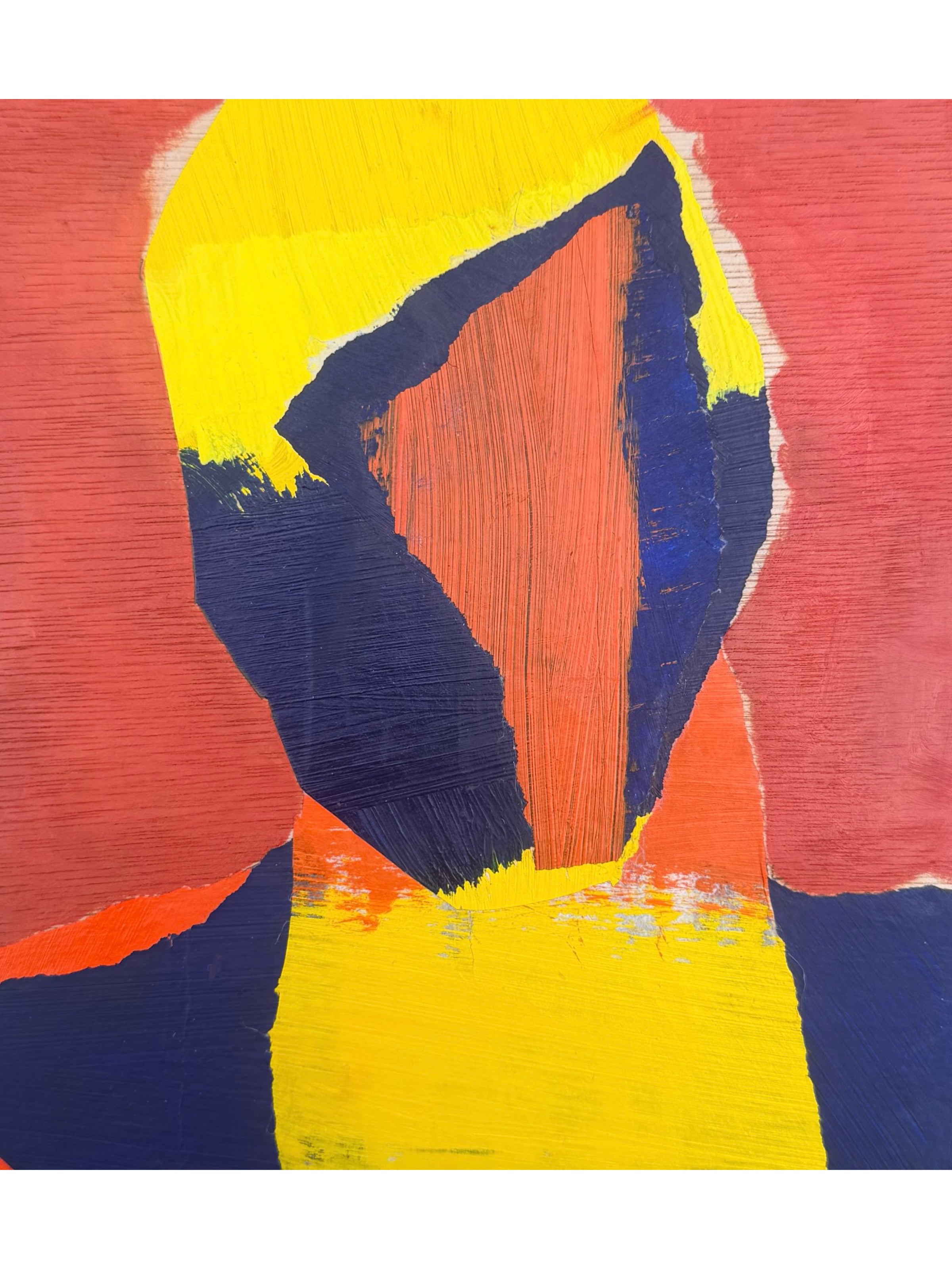 Small Head in Orange, Yellow, Blue