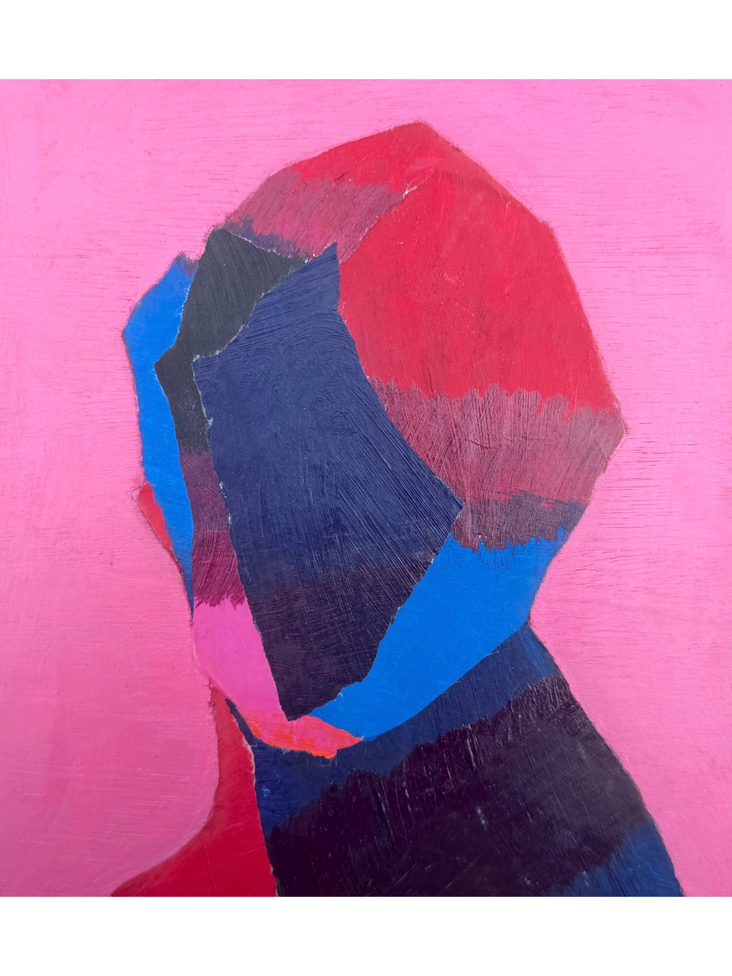 Small Head in Pink, Red, Blue