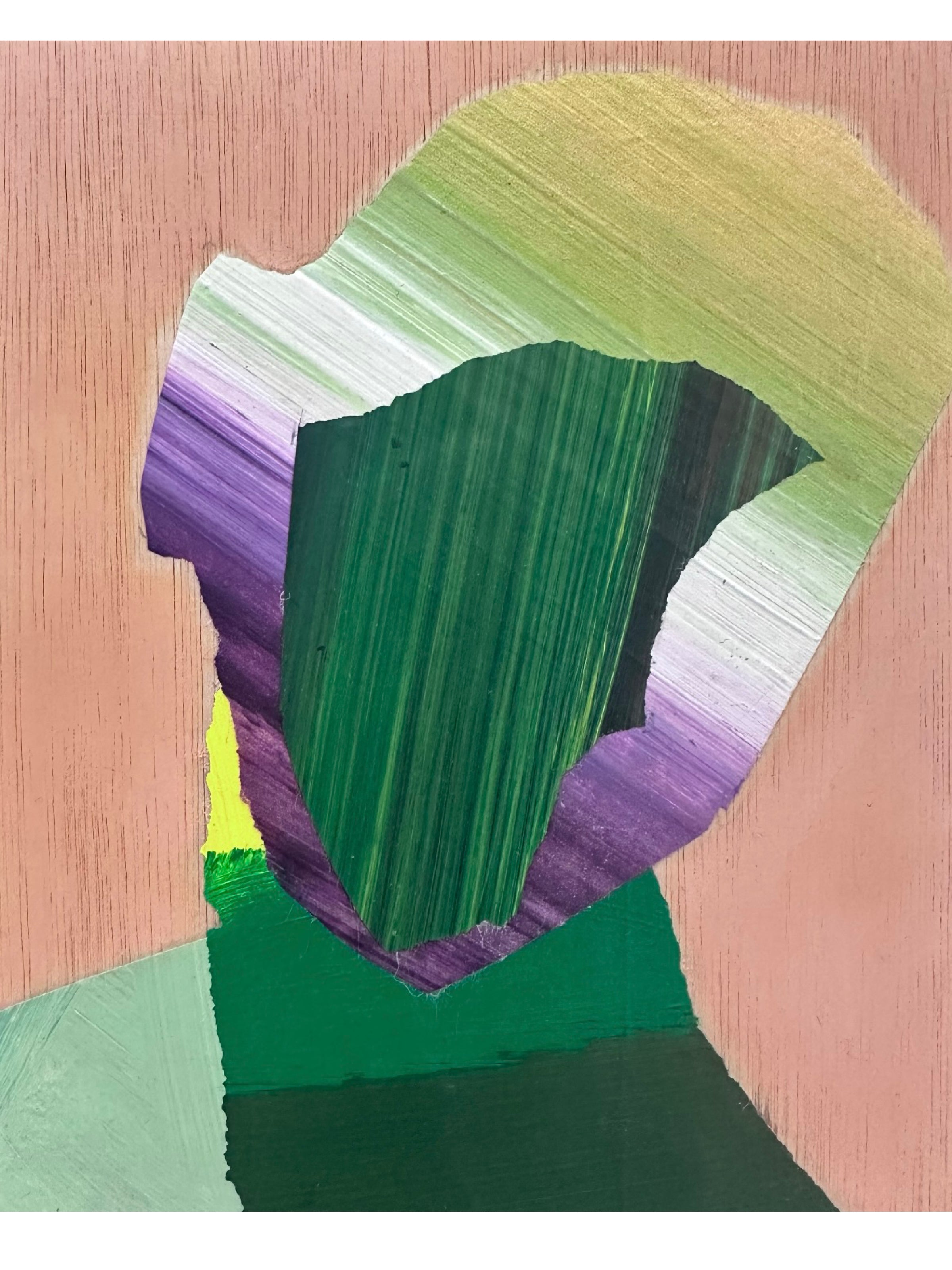 Small Head in Purple and Green