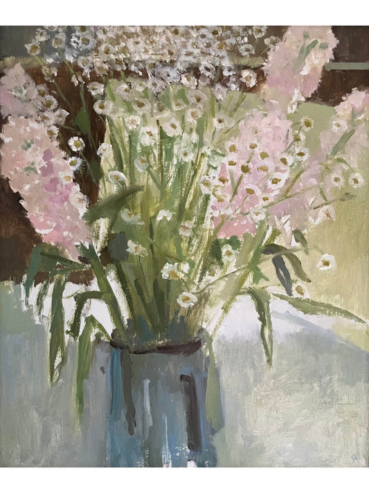 Pink Stocks and Feverfew