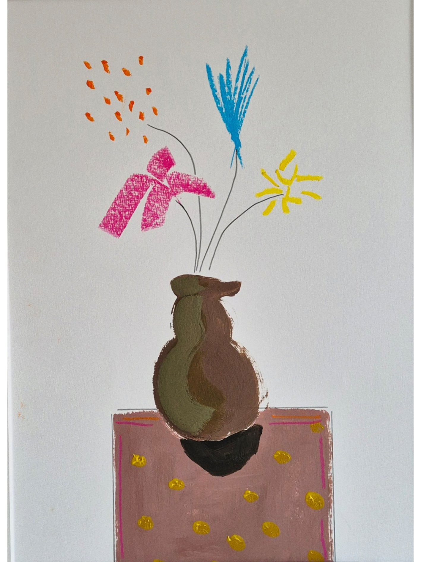 Studio Pot With Wild Flowers 