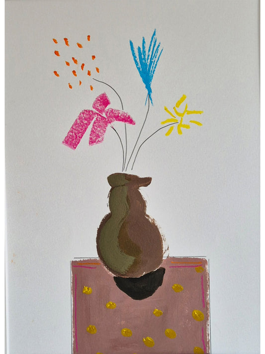 Studio Pot With Wild Flowers 